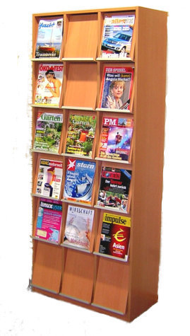 ZSR 6 Zeitschriftenklappenschrank mit 6 Fächern