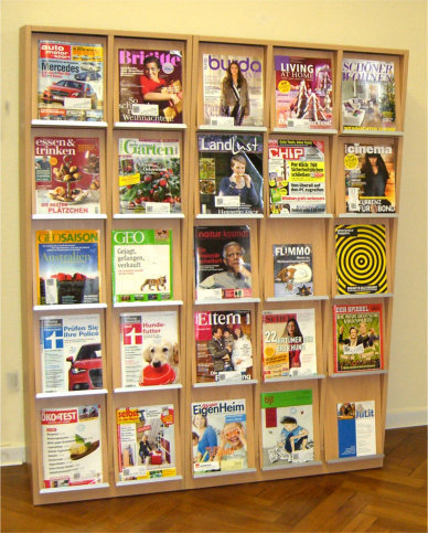 ZSR 15 Zeitschriftenklappenschrank mit 3x5 Fächern